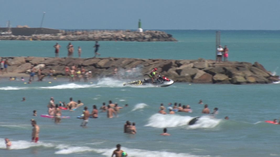 Imatge del simulacre de salvament / Ayuntamet de Sagunt