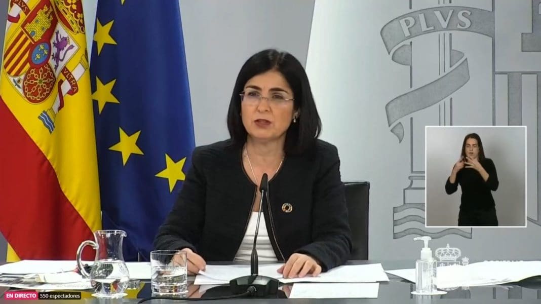 Carolina Darias en una rueda de prensa