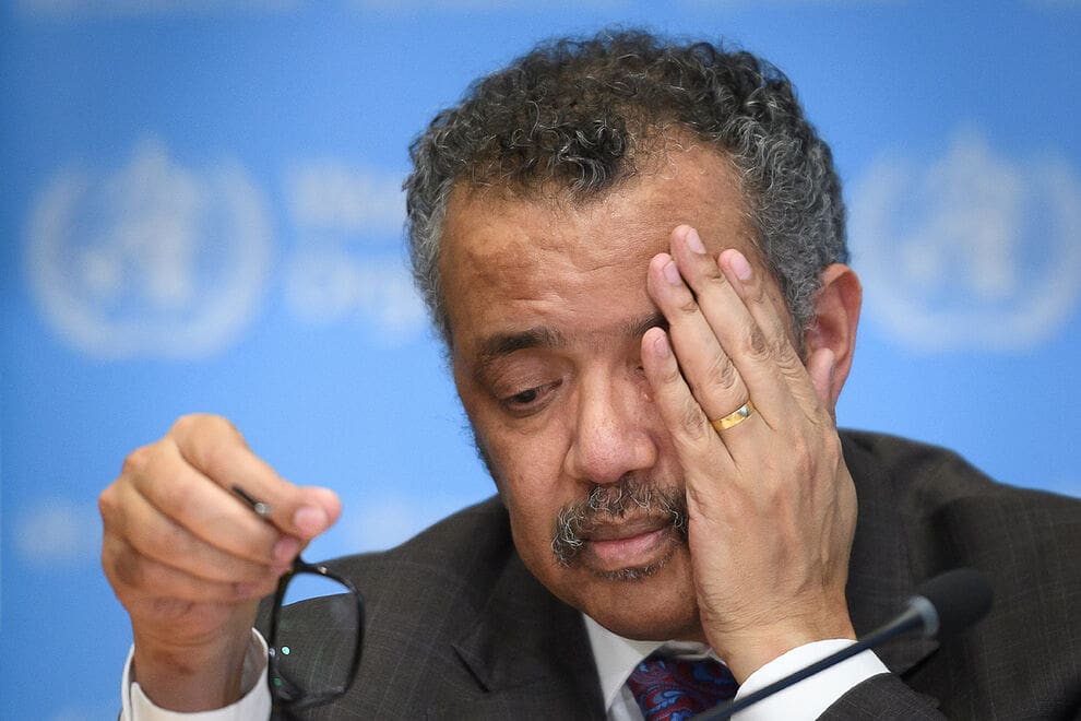 Tedros Adhanom Ghebreyesus en una rueda de prensa