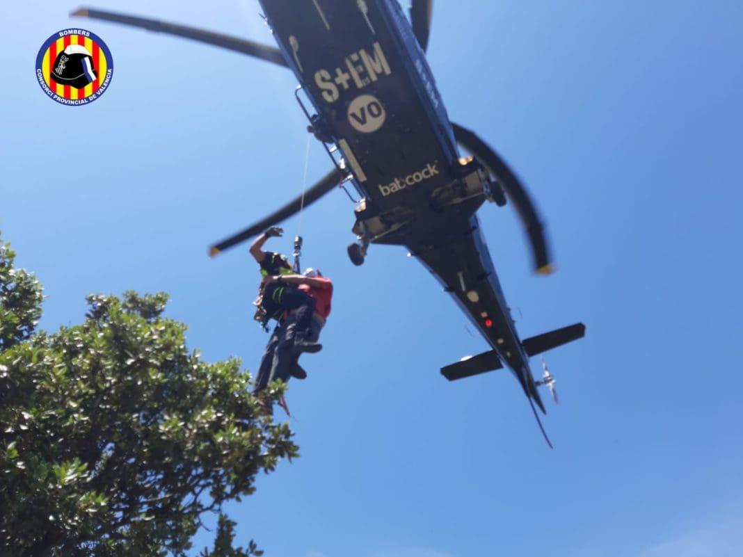 Imagen del rescate senderista Serra Calderona