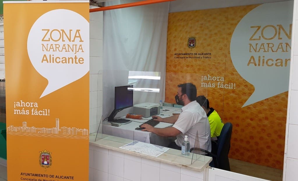Zona estacionamiento Naranja Alicante