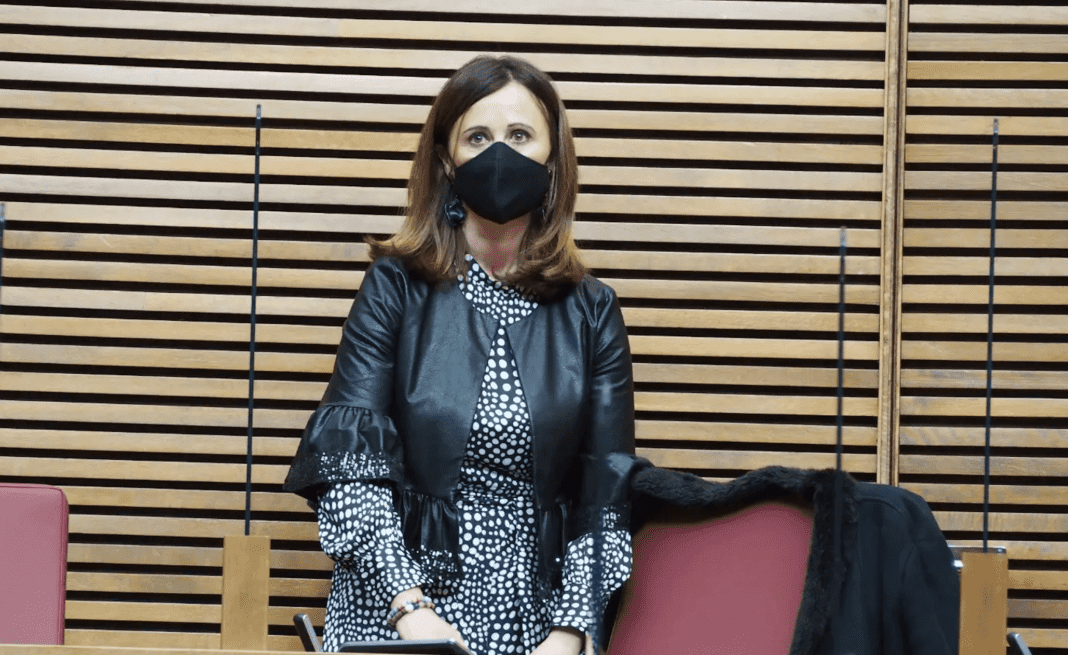 La portavoz de Juventud del PSPV-PSOE en Les Corts Valencianes, Aroa Mira,