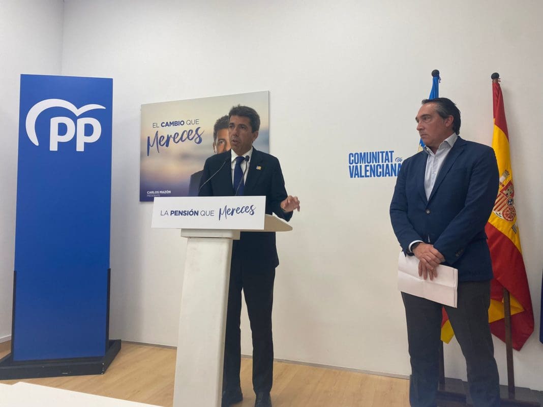 Carlos Mazón durante la rueda de prensa/ VSM