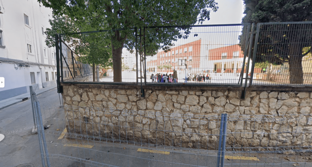 Lugar en el que se encontraba el árbol que ya ha sido eliminado/ CEIPMonteolivete