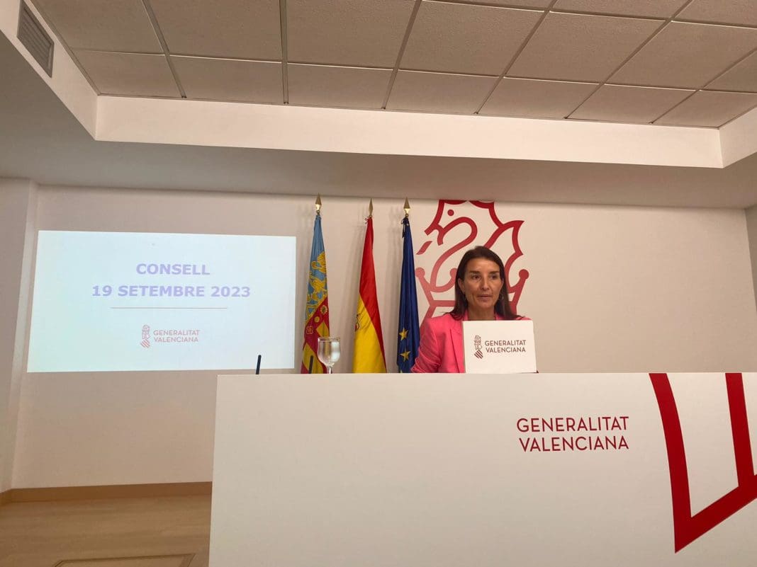 Ruth Merino, en la rueda de prensa del Consell este martes/ VSM