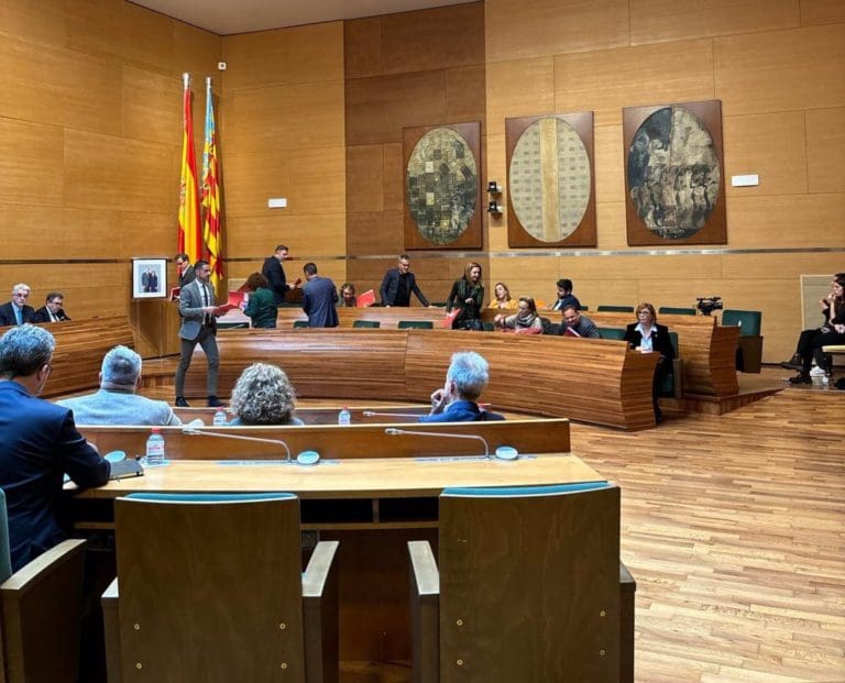 El PSPV abandona el pleno de la Diputación de València tras llamarlo Vox ‘criminal’