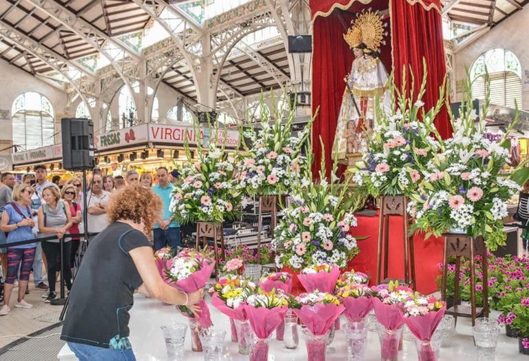 El Mercado Central rinde este miércoles homenaje a la Virgen de los Desamparados
