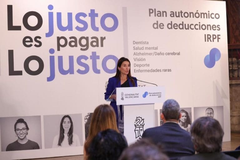 Merino asegura que más de 424.000 valencianos se han podido deducir gastos sanitarios o deportivos