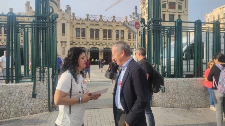Protestas para reclamar la reducción de jornada, este jueves en València, Castelló y Alicante