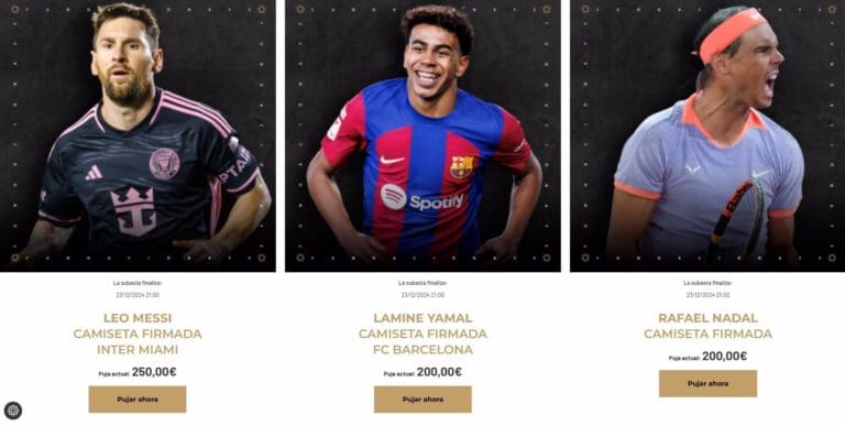 Messi, Lamine Yamal, Nadal y Gayà donan artículos a la Fundación AFE para su subasta para afectados por la Dana