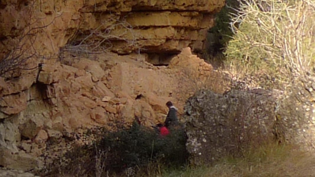 Artes rupestre dañado por la dana en Requena
