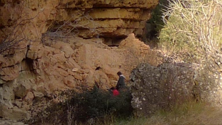 Artes rupestre dañado por la dana en Requena