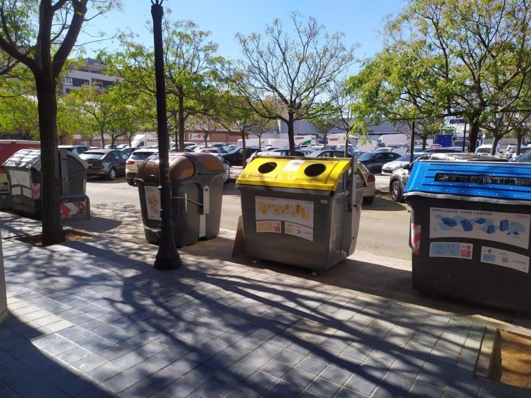 Contenedores de basura en Valencia