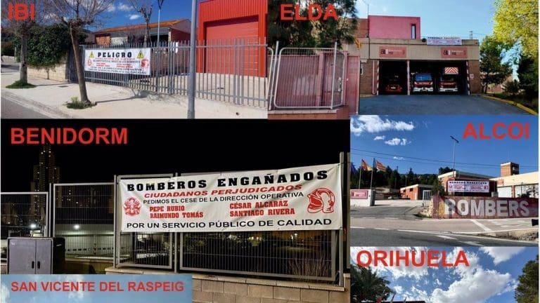 Bomberos del Consorcio de Alicante inician protestas por la ‘caótica’ gestión y piden el cese de la dirección