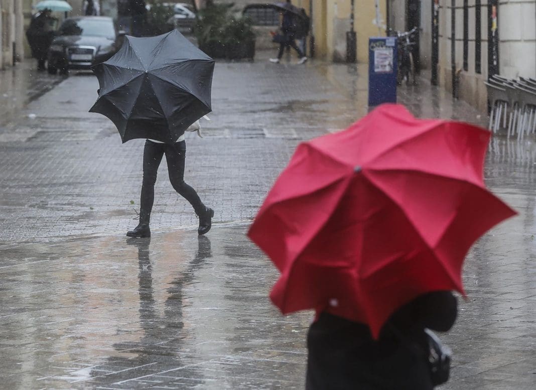 Lluvias en Valencia en una imagen de archivo.