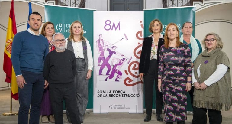 La Diputación de Valencia reivindica en el 8M ‘la fuerza de las mujeres en la reconstrucción tras la Dana’