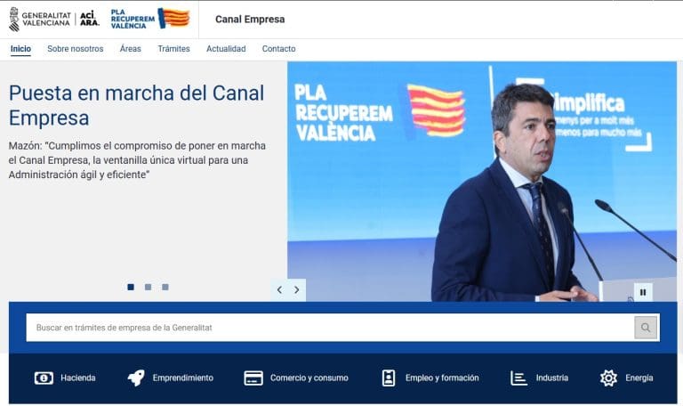 La Generalitat integra en su Canal Empresa un buscador de trámites estatales para facilitar el acceso a información administrativa