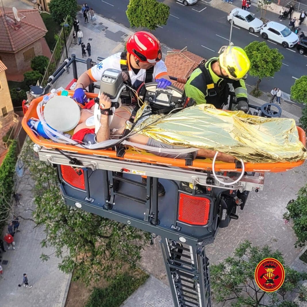evacuación parada cardiorrespiratoria València bomberos