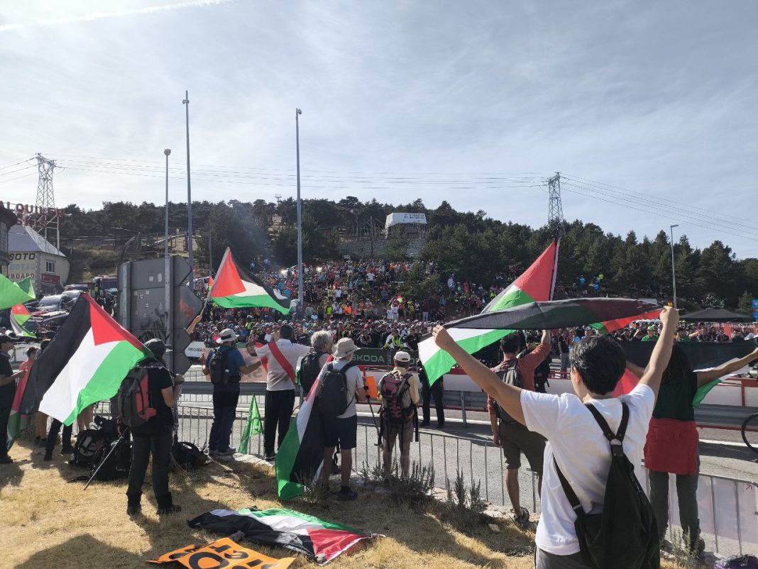 vuelta ciclista a España protestas Madrid palestina israel