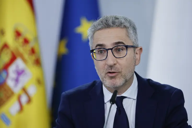 Arcadi España, ministro de Hacienda, tras un Consejo de Ministros