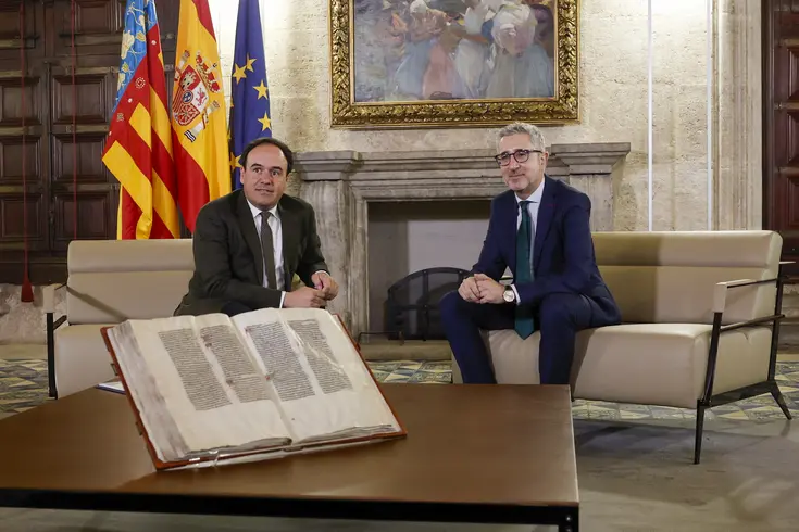 Juanfran Pérez Llorca se reúne con Arcadi España, ministro de Hacienda, en Valencia