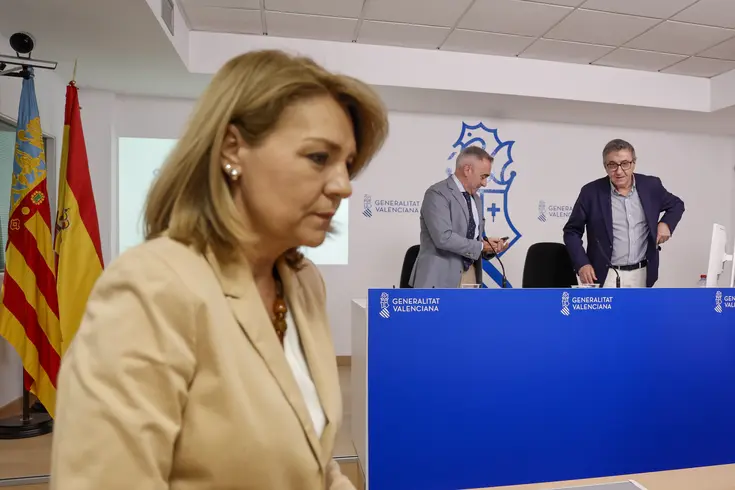Susana Camarero, vicepresidenta del Consell, antes del pleno extraordinario