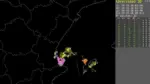 Radar de Aemet con la intensidad de una tormenta en Pego-Oliva, antes de avisos de inundaciones en Oliva